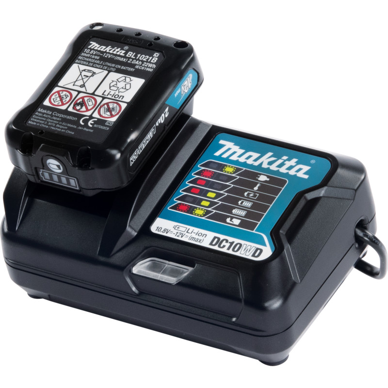 Makita CXT batterisats, med laddare, 12V/2,0 Ah