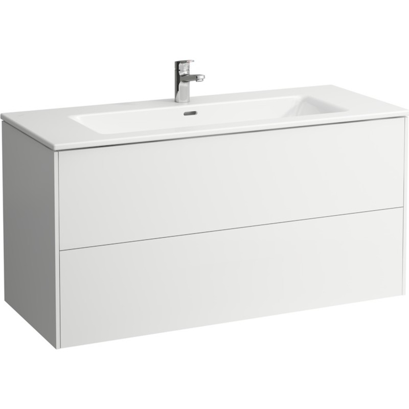 Laufen base møbelpakke 120 Pro S slim håndvask 1 hanehul. 2 skuffer, hvid højglans