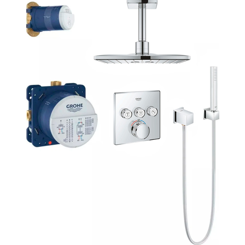 Grohe Grohtherm SmartControl Cube 310 brusesæt, krom
