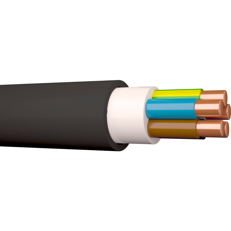 100 meter Installationskabel 5×1,5 mm²