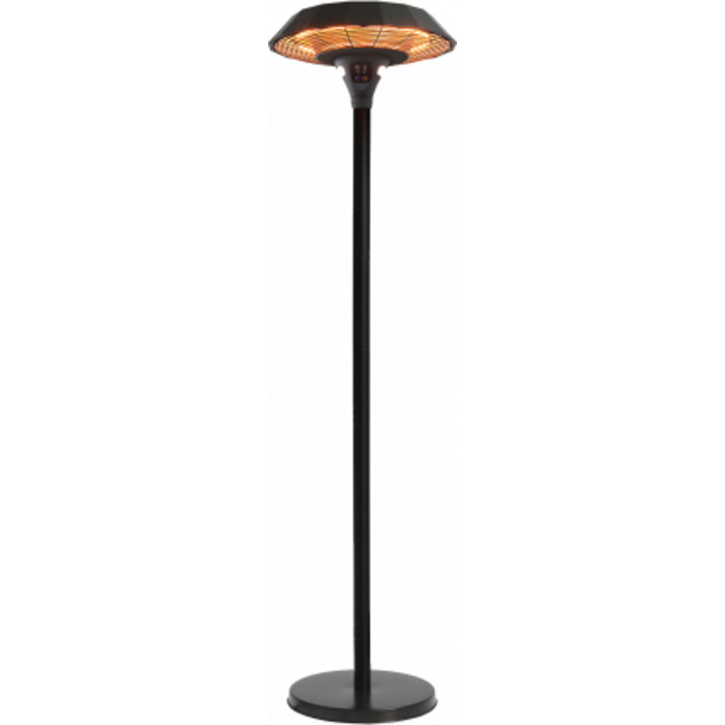Hortus - Terrassevarmer gulvmodel UFO 800/1200/2000 W, HA, med fjernbetjening, sort