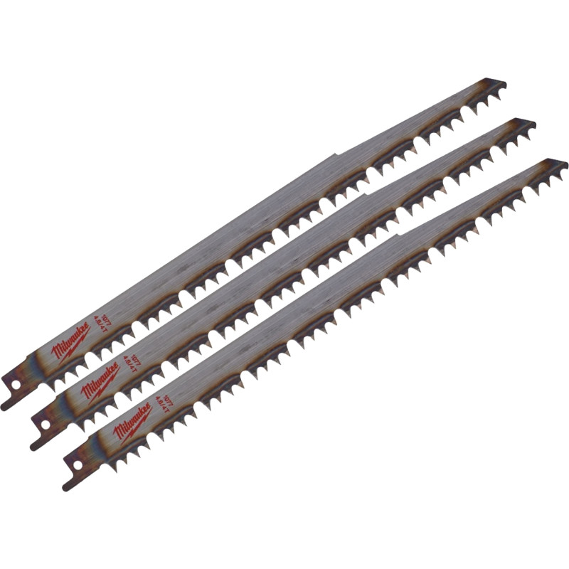 Milwaukee bajonetsavklinge, træ, 240 mm, 3 stk