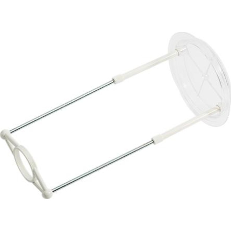Skrmstativ til lampeskrm, E14, hvid plast, 34mm, forskydelig 14 - 21 cm