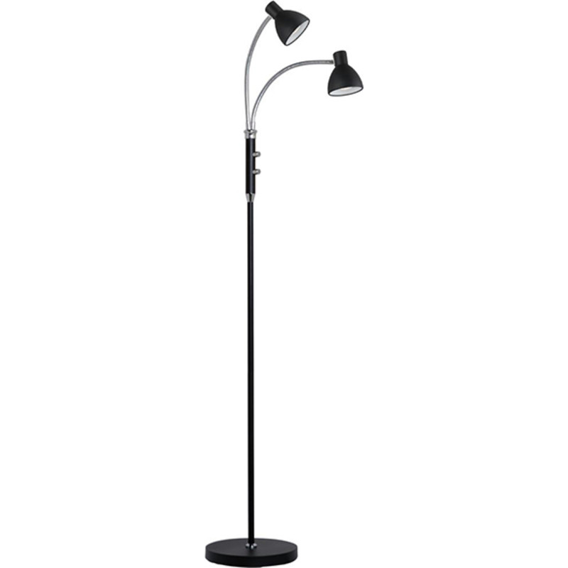 Halo Design Hudson golvlampa, 2-armad, svart