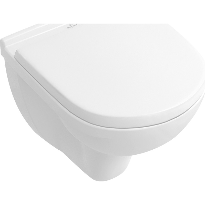 Villeroy & Boch O.Nova v&auml;ggh&auml;ngd toalett, utan spolkant, reng&ouml;ringsv&auml;nlig, vit