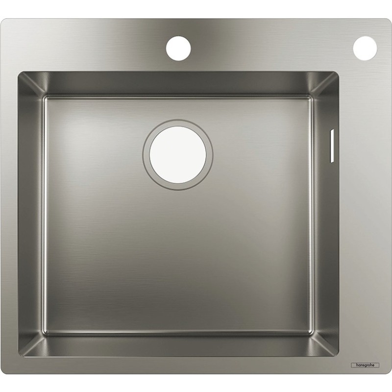 Hansgrohe køkkenvask, 55x50 cm, rustfrit stål