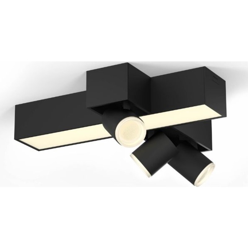 Philips Hue Centris Cross White and Color Ambiance Kryds Loftlampe Sort med 3 Spots