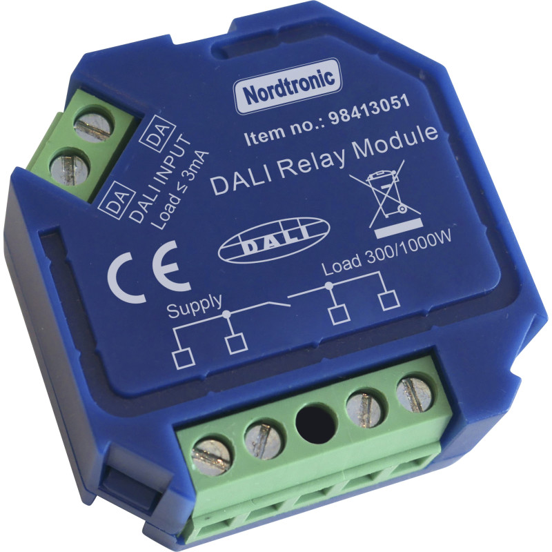 Box Relay Dali LED 0-300W / Halogen 0-1000W, On/Off relæ NO