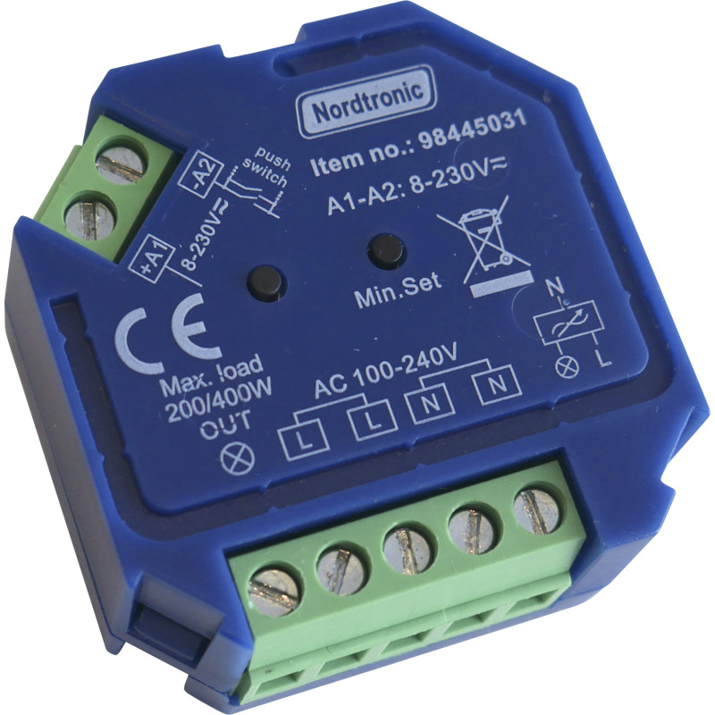 Nordtronic Box Dimmer Triac (passer i PL-dser, for for styring fjedertryk) - Nordtronic