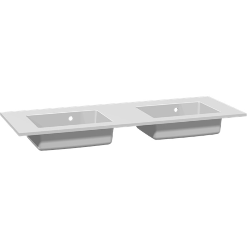 Dansani Minore tvättställ, 120,2x45,5 cm, vit
