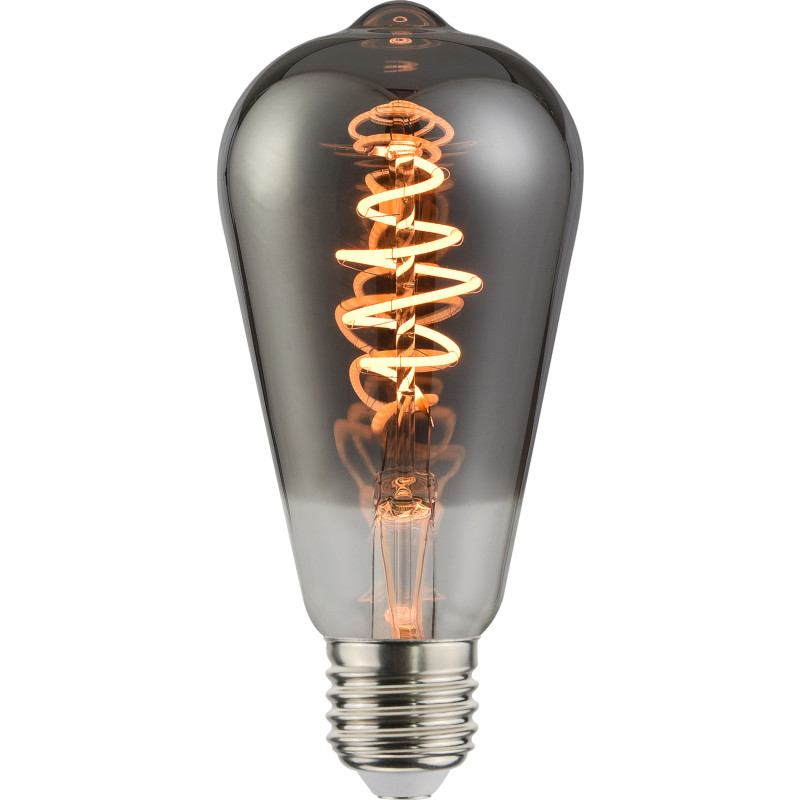Nordlux Deco Spiral dråbeformet E27 globepære, 5W, røgfarvet