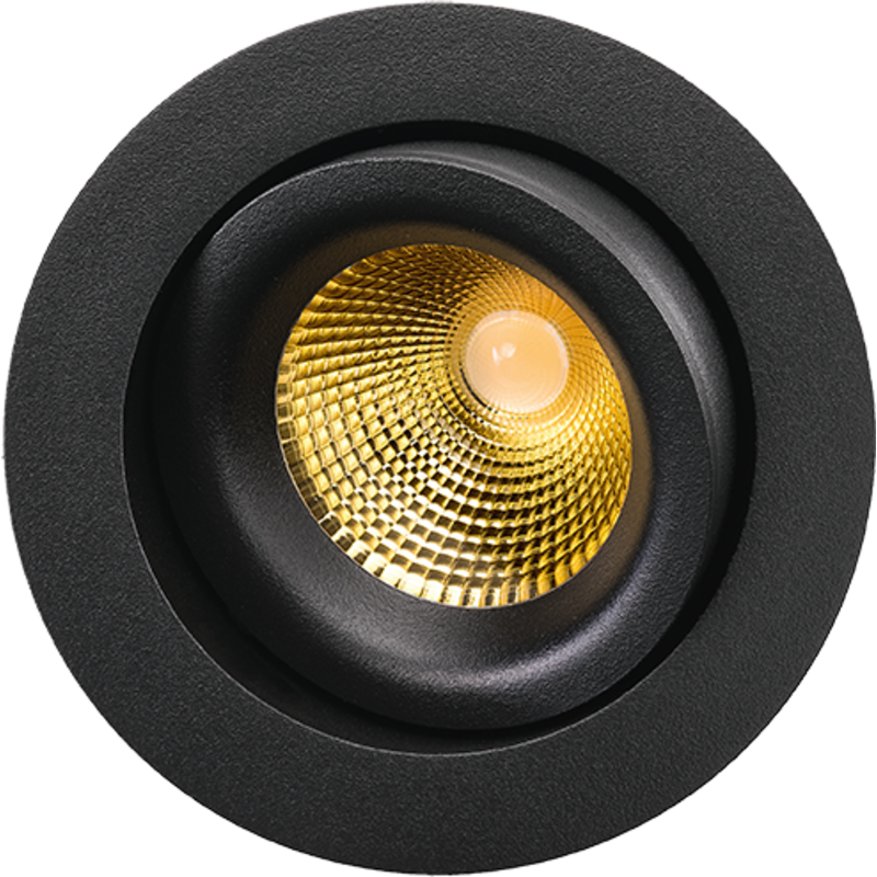 SG Armaturen Junistar Lux indbygningsspot, 2700K, sort/guld