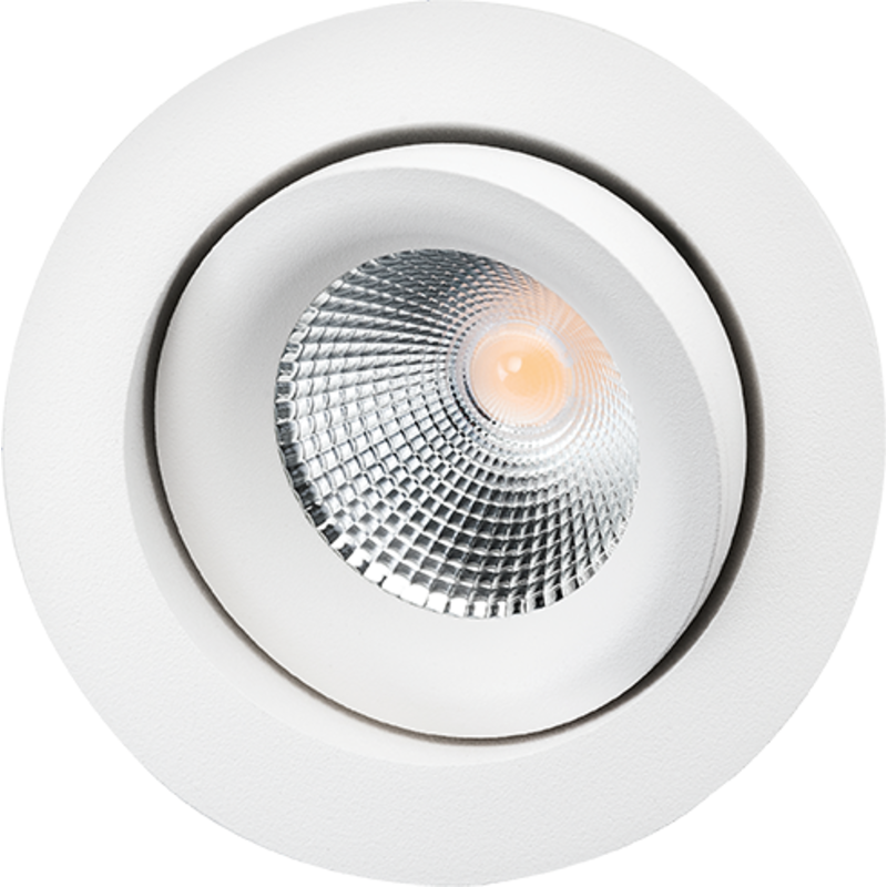 SG Armaturen Junistar Lux indbygningsspot, 2700K, hvid