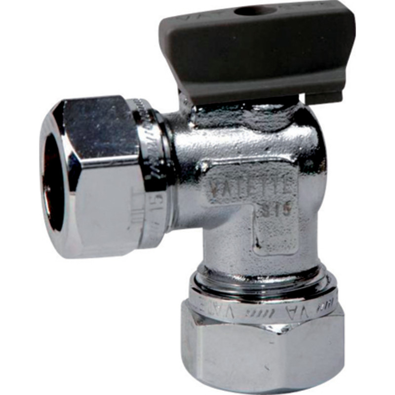 Vatette vinkelkulventil, 15 mm Cu