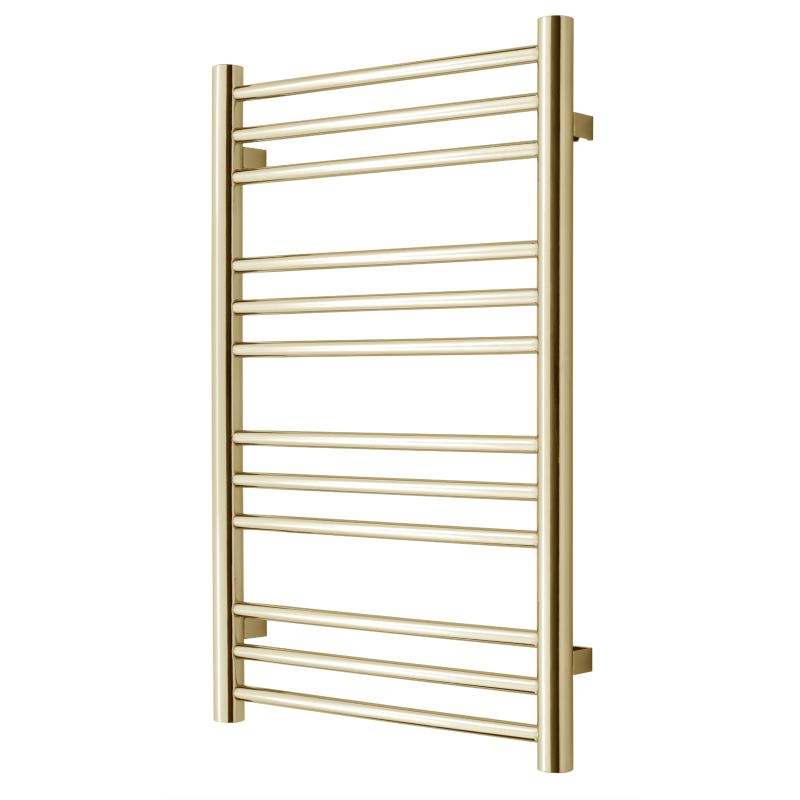 TVS PLUS 12-500 guld håndklæderadiator 785x500mm Vandbåren CC 470mm, guld PVD overfladebelægning