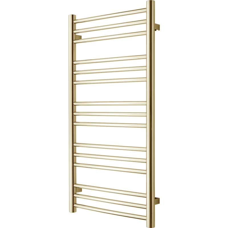 TVS PLUS 15-500 guld håndklæderadiator 990x500mm Vandbåren CC 470mm, guld PVD overfladebelægning