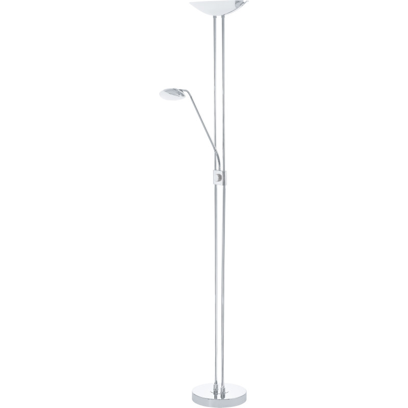 EGLO BAYA LED gulvlampe, hvid/krom/satin