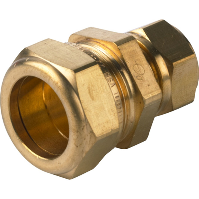 VSH super D1401 rak koppling 16x15 mm, mässing