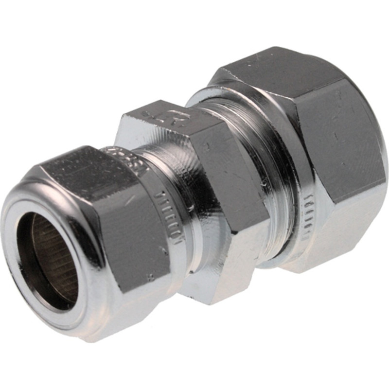 VSH super D1401F rak koppling 12x8 mm, förkromad, mässing