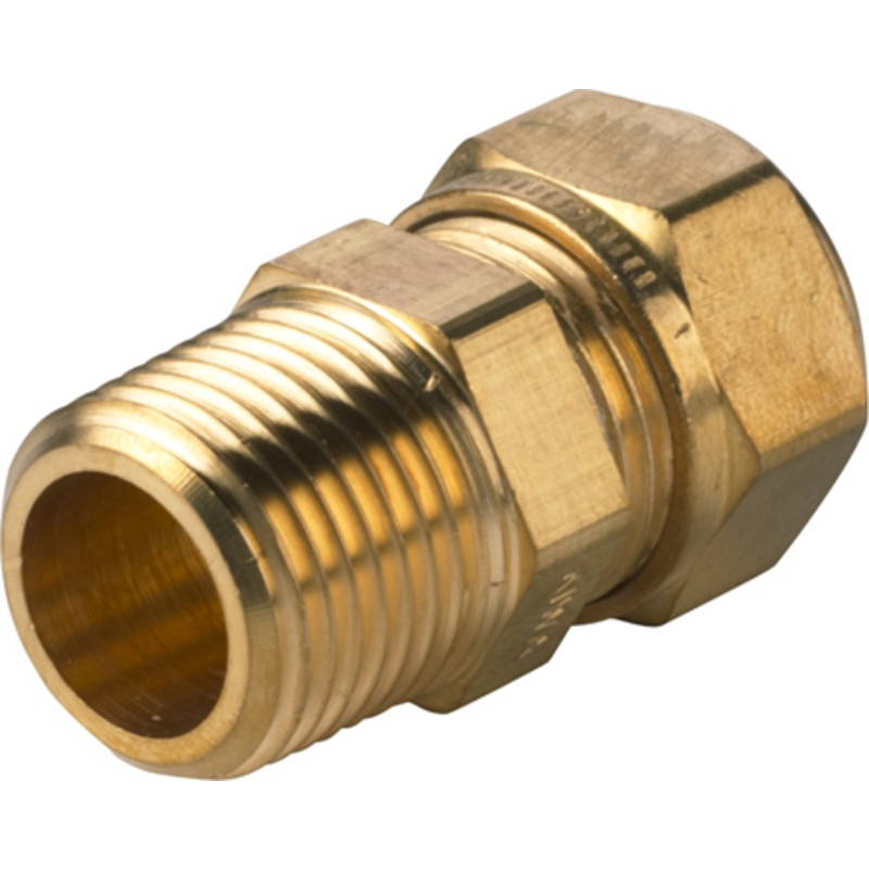 VSH super D1402 rak koppling 12 mm x R15, mässing