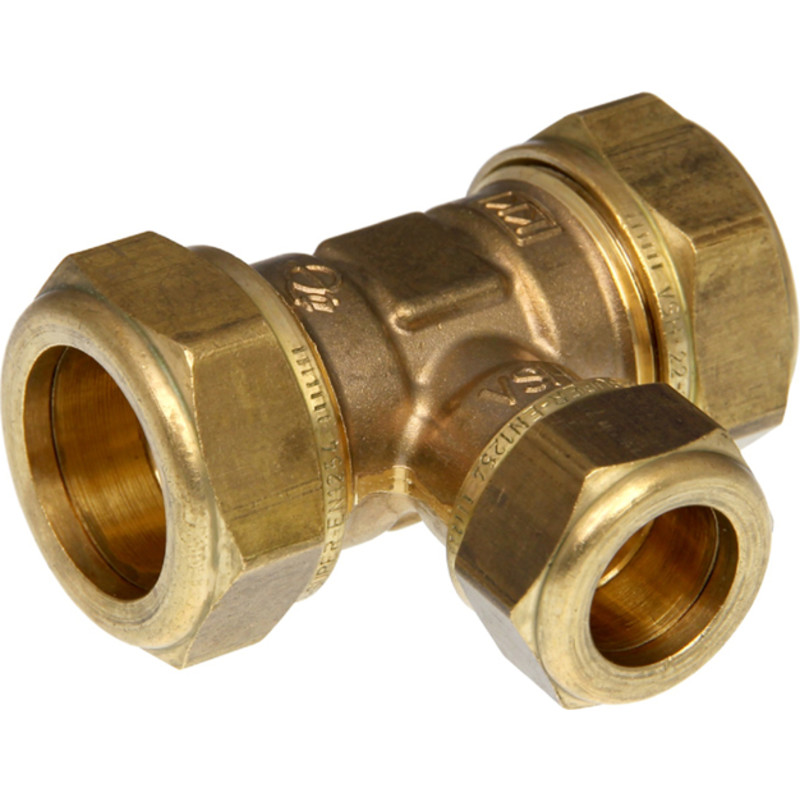 VSH super D1421 T- koppling, 16 x 15 x 16 mm, mässing