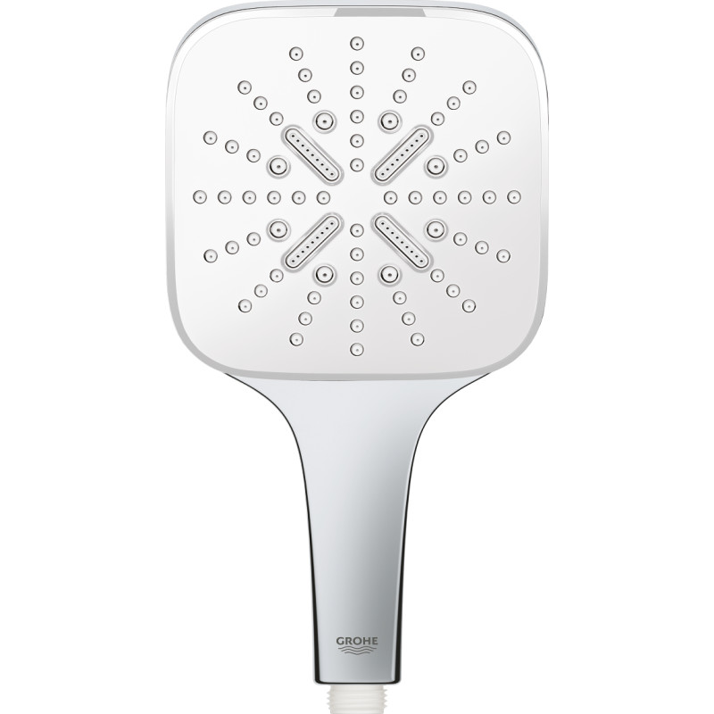 GROHE Rainshower SmartActive CUBE håndbruser 3 sprays, sprayplade moon white, GROHE Rain med DripStop