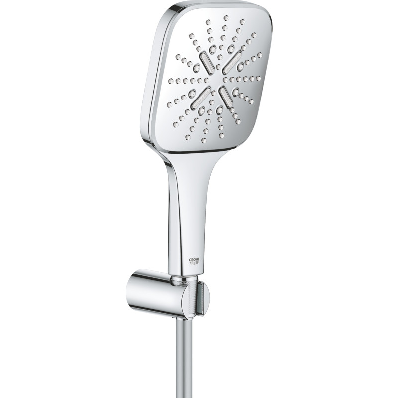 GROHE Rainshower SmartActive CUBE håndbrusersæt med håndbruser, vægholder, Silverflex bruserslange 1.500mm