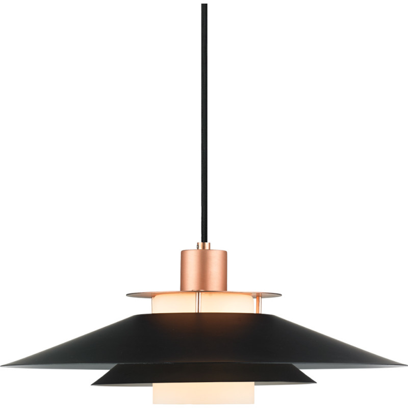 Halo Design Rivoli pendellampa, svart/koppar