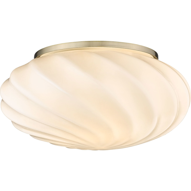 Twist Væg-/Loftlampe Opal/Antique Brass - Halo Design - Stue - Metal