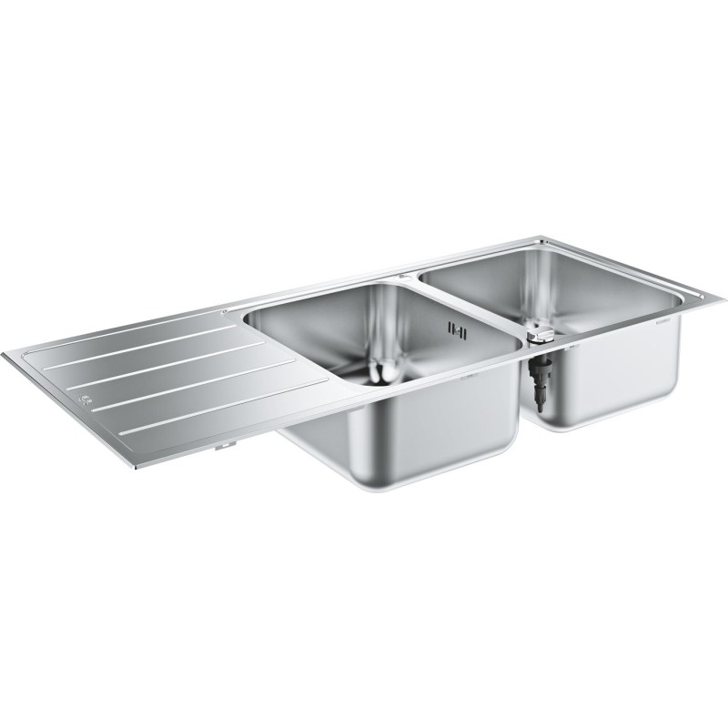 Grohe K500 diskb&auml;nk, 116x50 cm, rostfritt st&aring;l