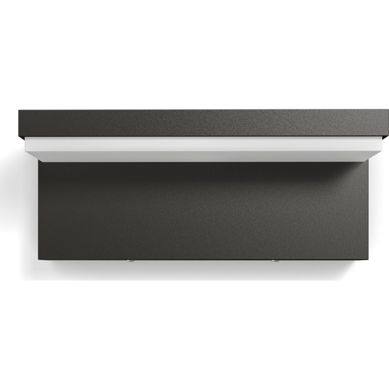 Philips myGarden Bustan - Væglampe - LED x 2 - total: 9 W (tilsvarende 80 W) - klasse F - varmt hvidt lys - 2700 K - L-type - antracit-grå