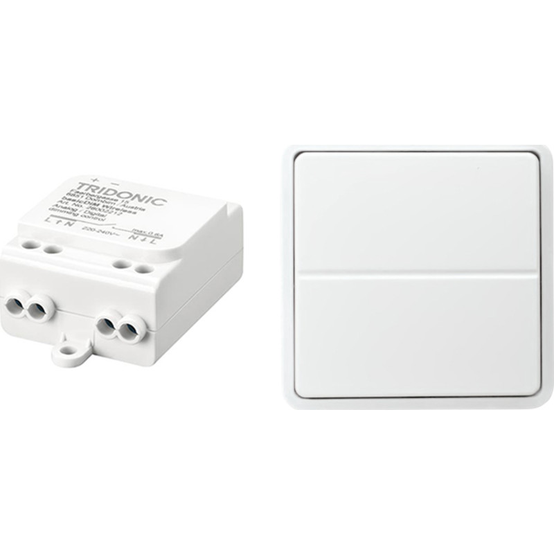 BasicDim Wireless + WS2-215B, Dali modtager og et parret 2-tryk