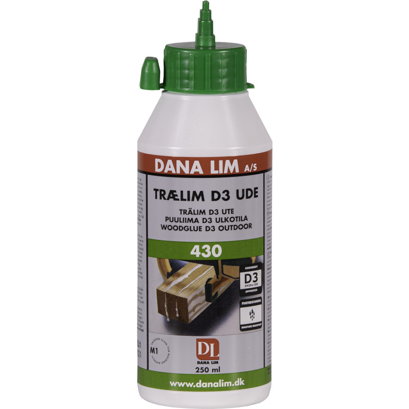 Dana Lim 430 D3 Ude trælim 250 ml, hvid