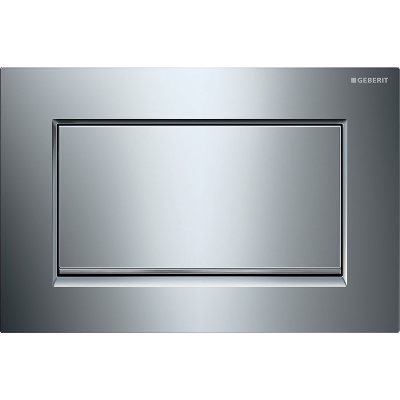 Geberit Sigma 10 Square spolplatta, krom/borstad krom