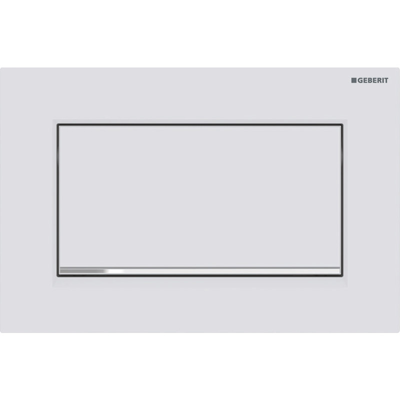 Geberit Sigma 10 Square spolplatta, matt vit/krom