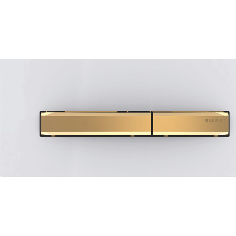 Geberit SIGMA50 betjeningsplade 246x164x13mm messing/hvid