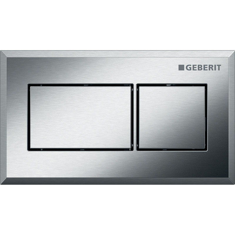 Geberit Square spolplatta, borstad krom