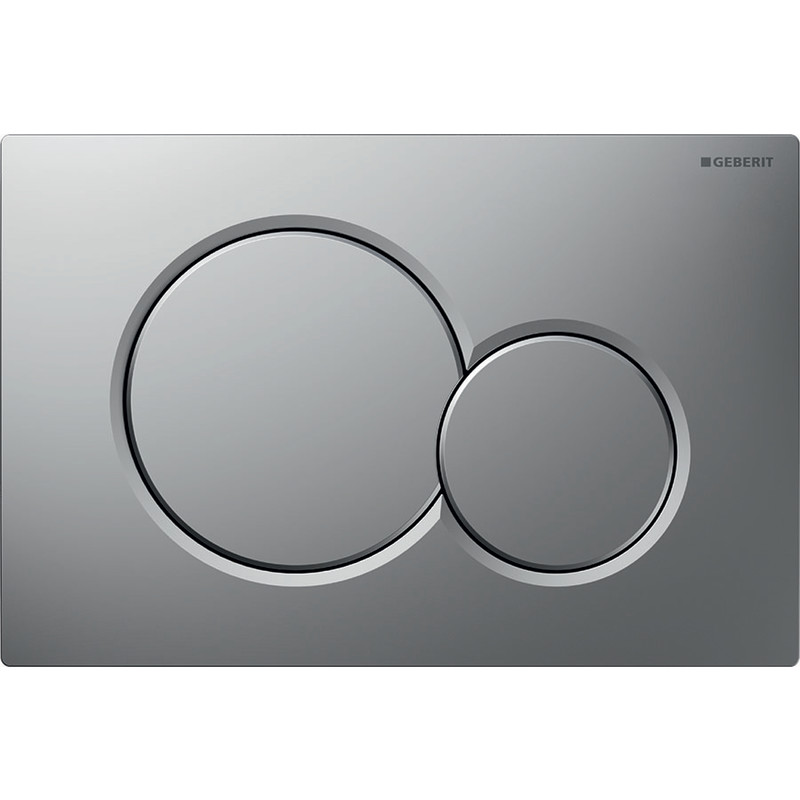 Geberit flush plate Geberit Sigma01 flush plate, front, matt chrome, easy-to-clean [1/10]