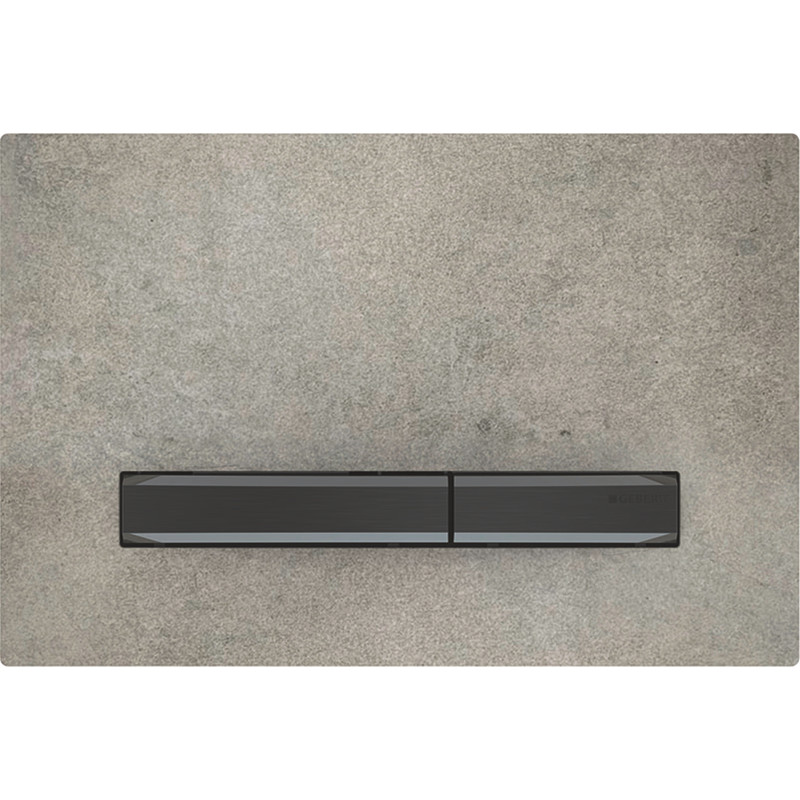 Geberit Sigma 50 Square betjeningsplade, betonlook/sort krom