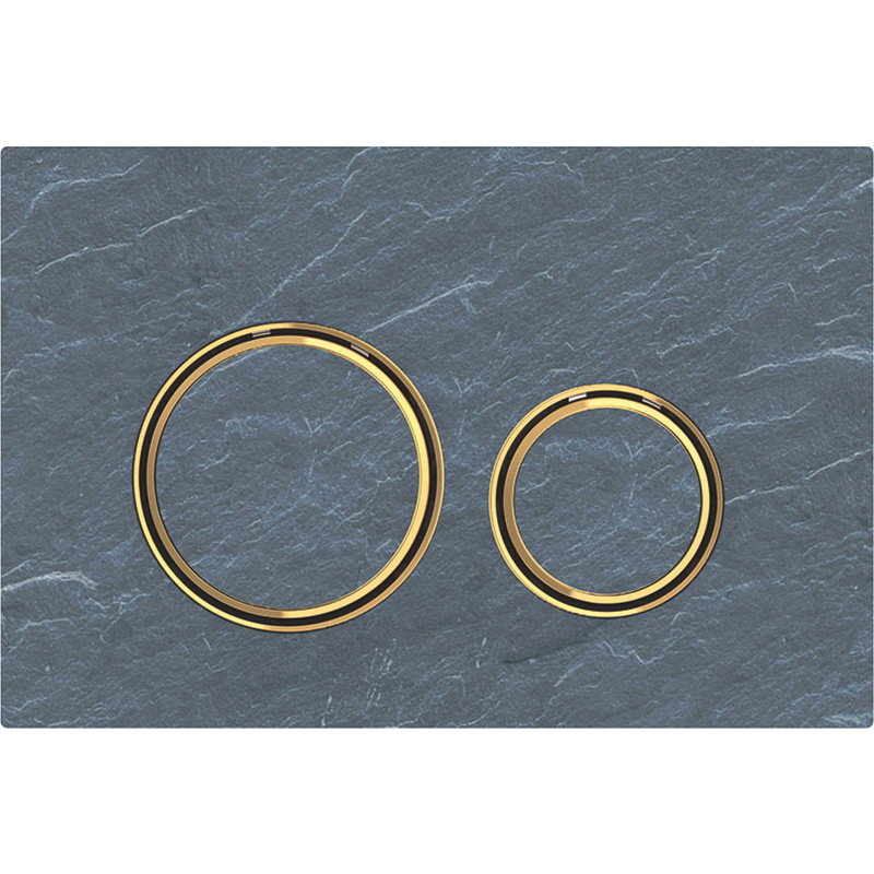 Geberit SIGMA21 betjeningsplade 246x164x14mm messing/skifer