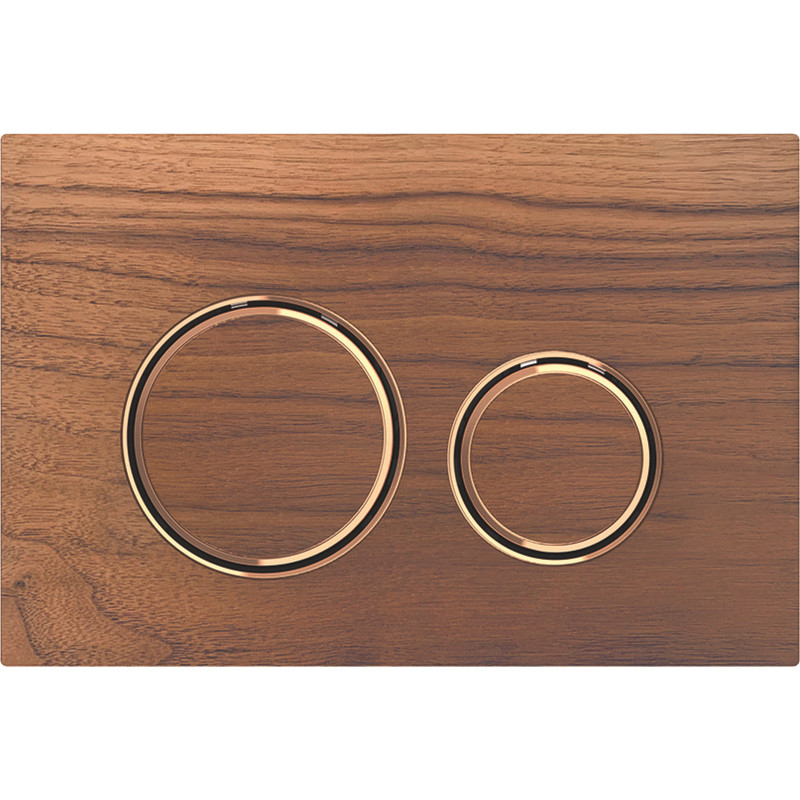 Geberit SIGMA21 betjeningsplade 246x164x14mm rødguld/nøddetræ
