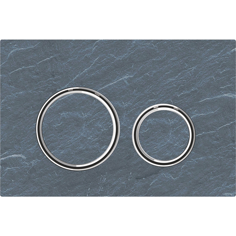 Geberit Sigma 50 Round betjeningsplade, skifer/krom