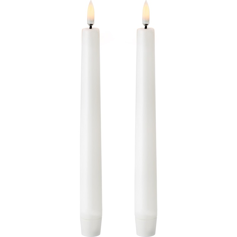Classic Taper Candles LED Lys 2 stk - B2,3 x H20,5 - Hvid - Uyuni Lighting