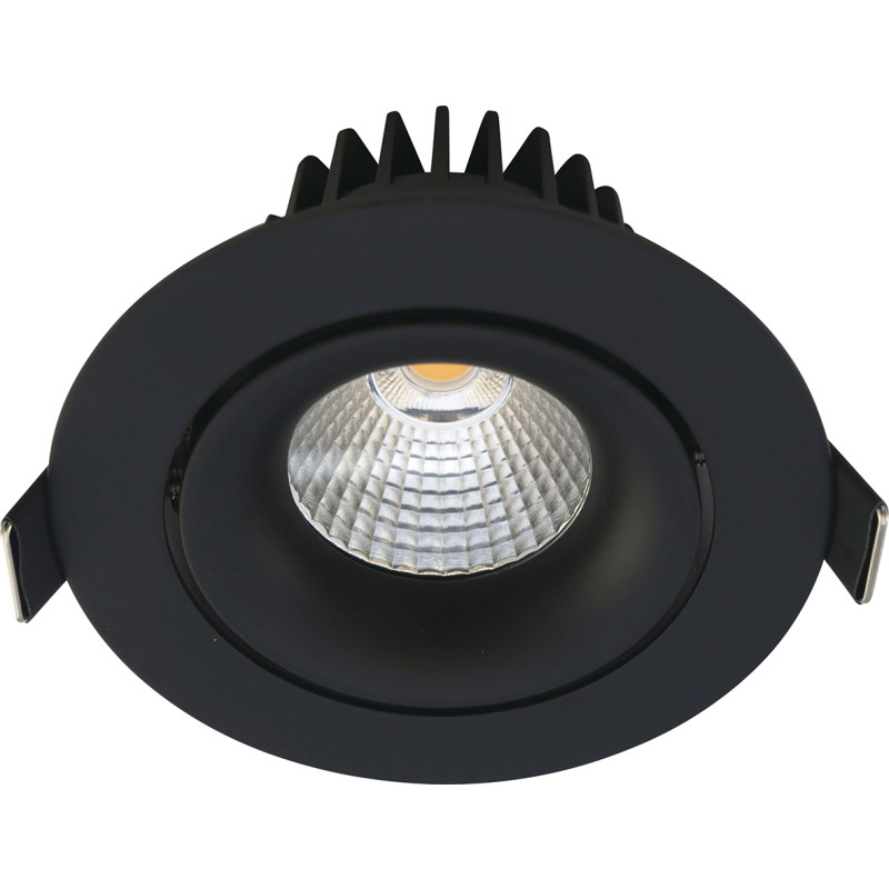 Nordtronic Velia Tilt downlight, 10,9W, 2700K, matt svart