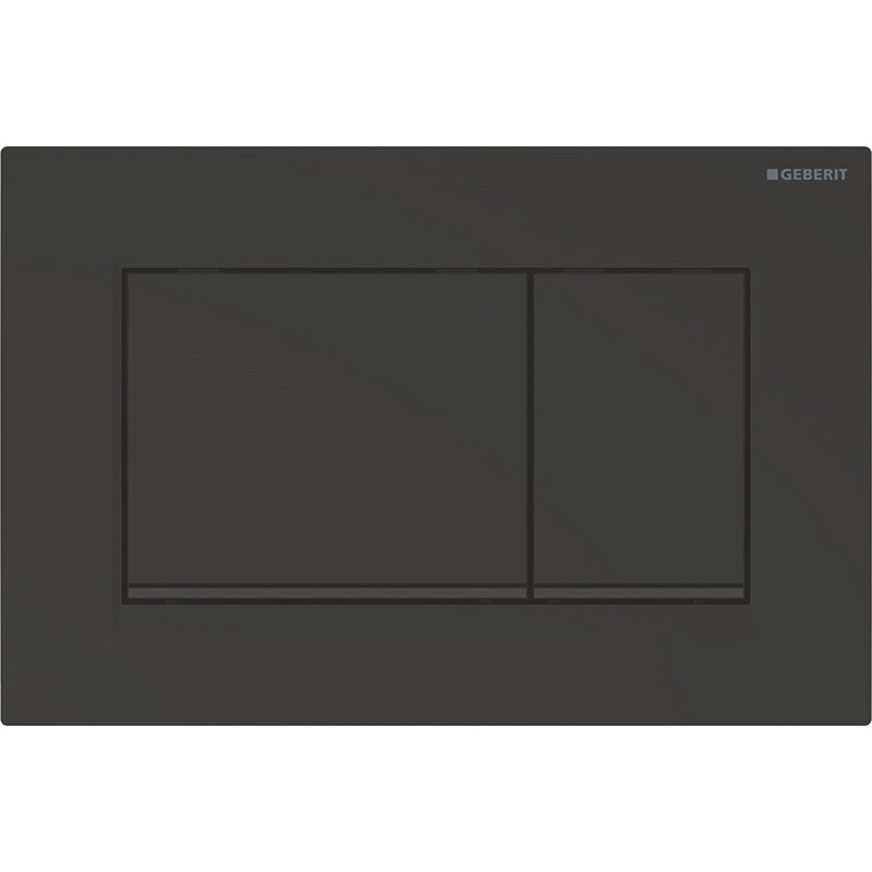 Geberit Sigma 20 Square spolplatta, matt svart/svart