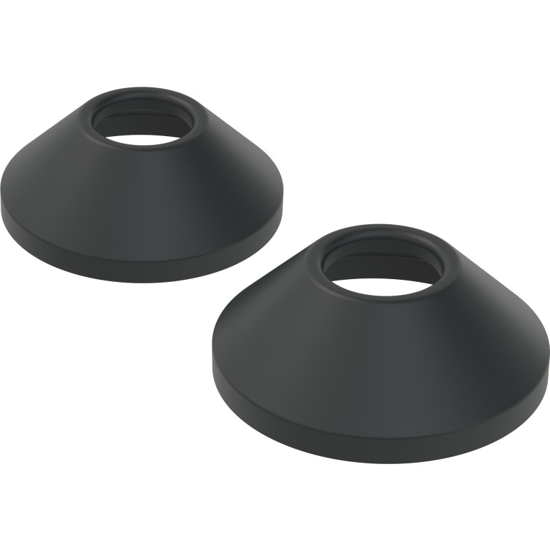 Oras mat sort 3/4 vægroset med Ø70 mm i diameter - leveres i sæt a 2 stk.