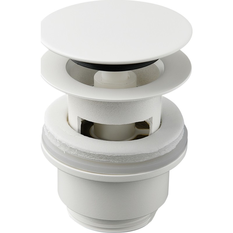 Damixa bundventil 1 1/4'' med klikfunktion, mathvid