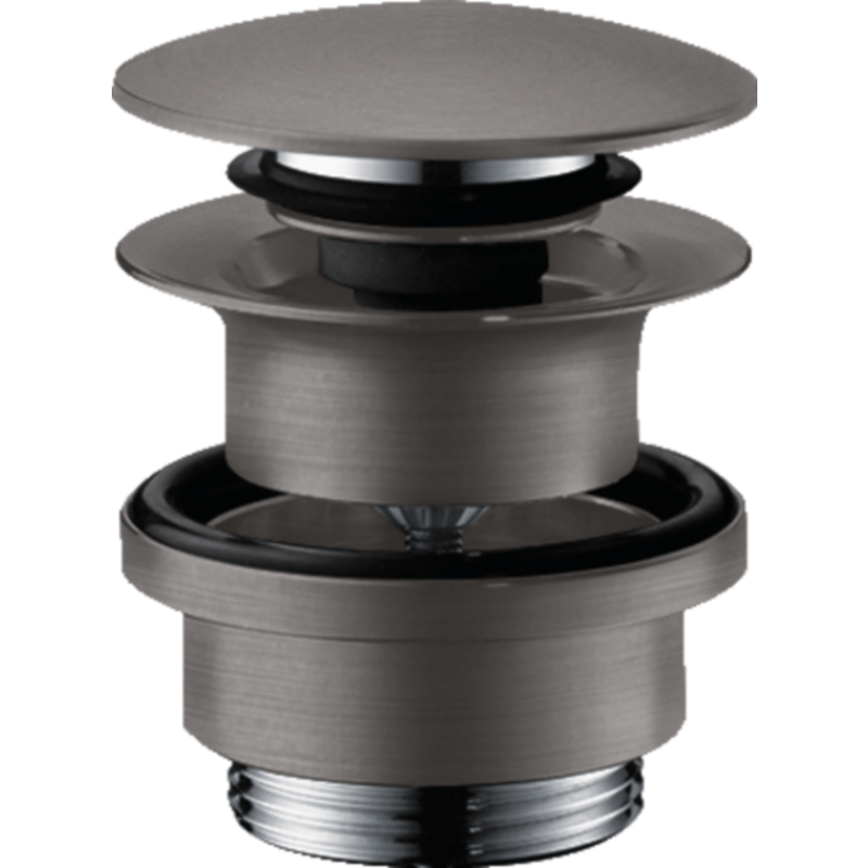 hansgrohe Push-Open bundventil 1 1/4'', børstet sort krom