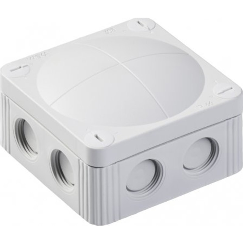 Wiska COMBI 308 membrandåse - 85x85x51, Grå, RAL 7035, IP66/IP67, 400 V, 8xM20