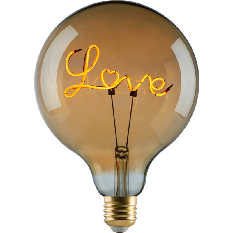 e3light Vintage E27 globlampa, "Love" ner